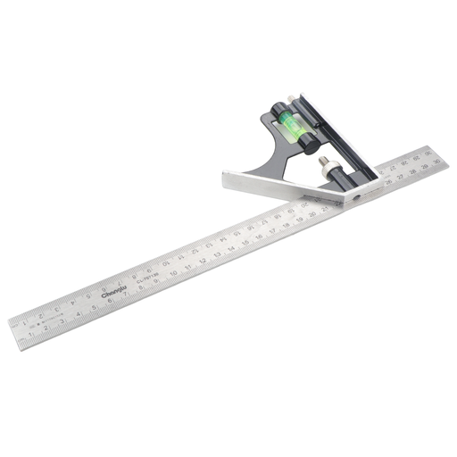 [CL707130] ⬡ Combination ruler with level attachment 300mm (CL707130, CHANGLU TOOLS)