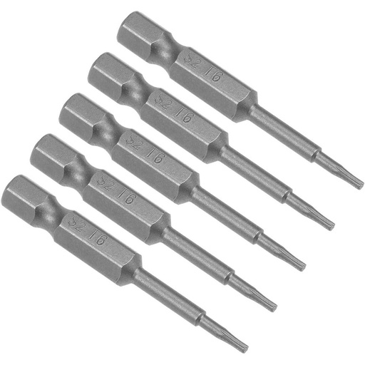 [CL508006] ⬡ 1/4" (6.3mm) Dr TORX impact bit, 5pcs. T6 x 50mm (CL508006, CHANGLU TOOLS)