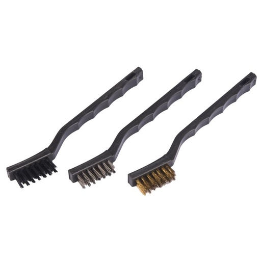 [KRKSBR37] ⬡ Wire brush with plastic handle set 3pcs 180mm (KRKSBR37)