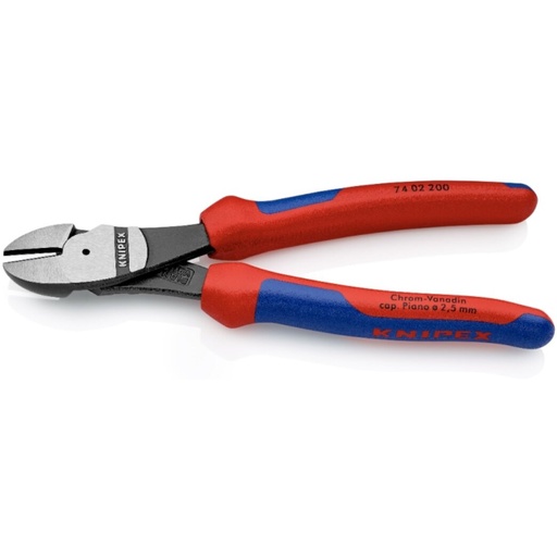 [7402200] ⬡ High leverage diagonal cutting pliers 200mm KNIPEX (7402200, KNIPEX)