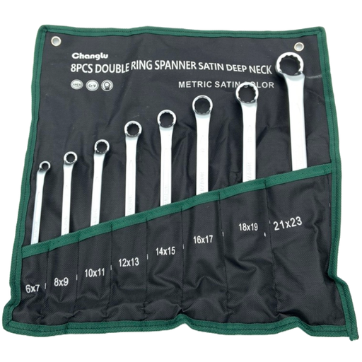 [CL100808] ⬡ Veržliarakčių žiediniais galais rinkinys 8vnt. (6-23mm) (CL100808, CHANGLU TOOLS)