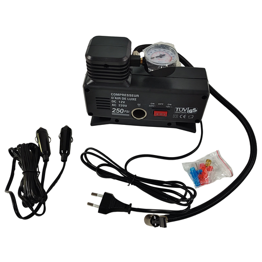 [KRAC250] ⬡ Vieno cilindro elektrinis oro kompresorius 12V / 220V 35 L/min (KRAC250)