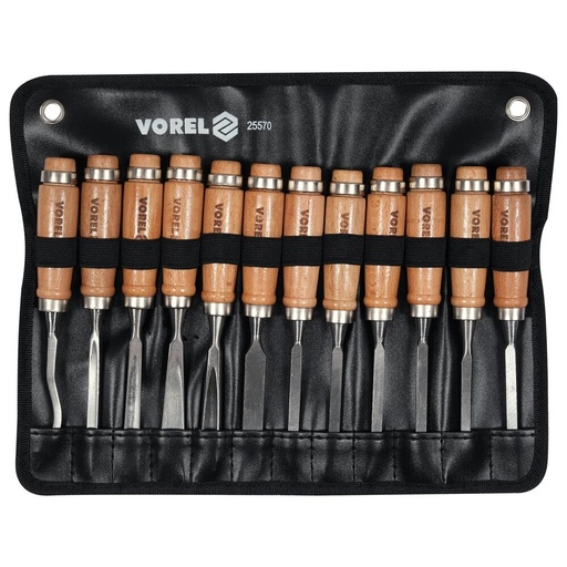 [25570] ⬡ Chisels set for wood 12pcs (25570)