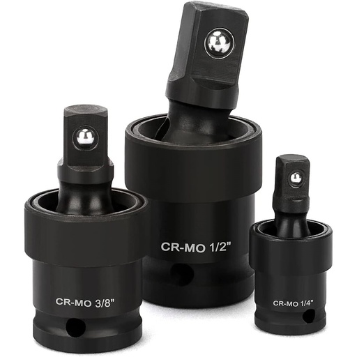 [KRKJS01] ⬡ 1/4" + 3/8" + 1/2" smūginių kardaninių lankstų rinkinys 3 vnt. (KRKJS01)