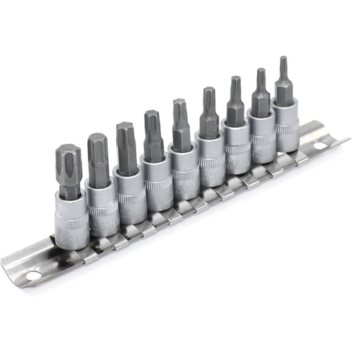 [KRKDP02] ⬡ 3/8'' TORX bit sockets set 9pcs T-10-T-60 (KRKDP02)