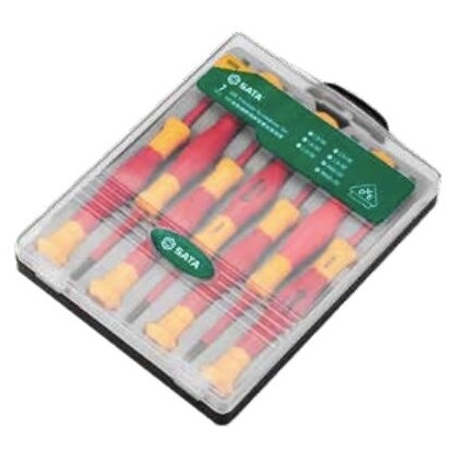 [ST09318] ⬡ Tikslaus izoliuotų atsuktuvų rinkinys 7 vnt. (ST09318, SATA)