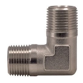 [1A14] ⬡ L-type connector M. External thread 1/4" x 1/4" (1A14, OMG GHIOTTO)