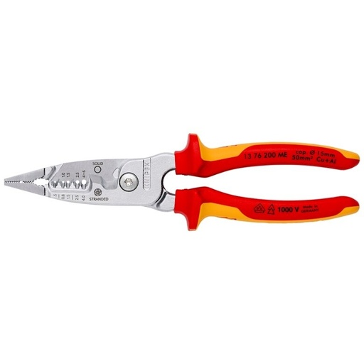 [1376200ME] ⬡ Wire stripper (metric) VDE 200mm KNIPEX (1376200ME, KNIPEX)