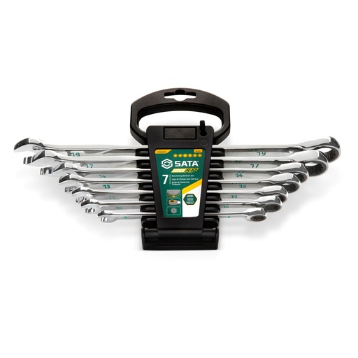 [ST08051G] ⬡ Kombinuotų terkšlinių raktų rinkinys 7 vnt. (8-19 mm) 120XP (ST08051G, SATA)