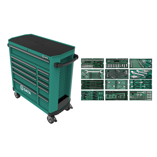 [ST95114G2] ⬡ Roller cabinet 11 drawers PRO with tool set trays, 246pcs (ST95114G2, SATA)