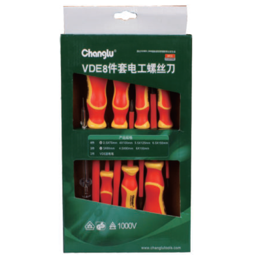 [CL505908] ⬡ Atsuktuvų izoliuotų VDE rinkinys 8 vnt. (CL505908, CHANGLU TOOLS)