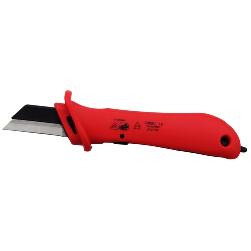 [CL901302] ⬡ Laidų izoliacijos nuėmimo peilis VDE su atlenkiama apsauga (tiesiu ašmenimi) (CL901302, CHANGLU TOOLS)
