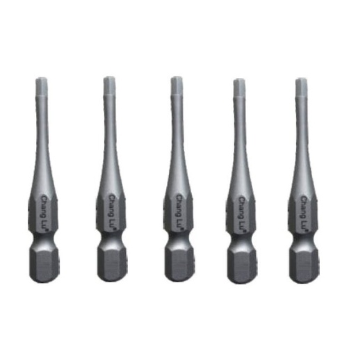 [CL507905] ⬡ Smūginis antgalis IMBUS 1/4" (6.3 mm), 5 vnt. S2 4 x 50 mm (CL507905, CHANGLU TOOLS)