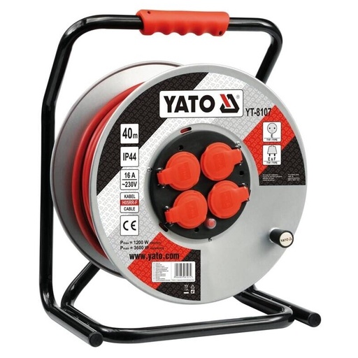 [YT8107] ⬡ Cable reel 40m 3Gx2.5mm 230V (YT8107)
