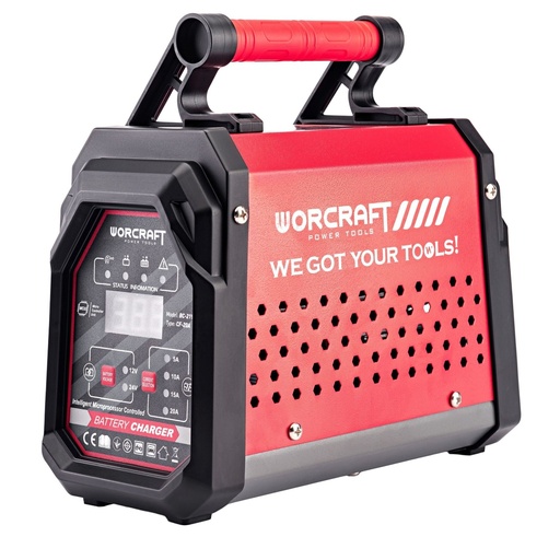 [BC219] ⬡ Įkroviklis akumuliatoriui WORCRAFT 12/24V 20A 10-300Ah (BC219, WORCRAFT)