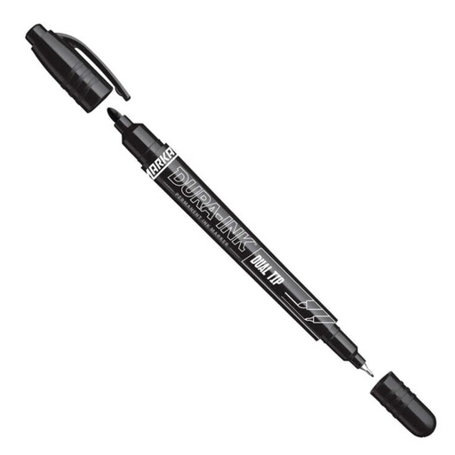 [4696283] ⬡ Žymeklis permanentinis DURA-INK dvipusis. 0.7-1.0 mm juodas (4696283)
