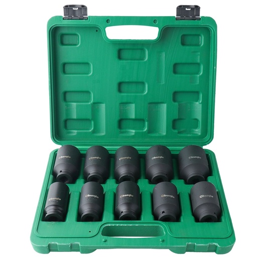 [CL105510] ⬡ 1/2" Dr. Deep bit socket impact set 10pcs (27-41mm) (CL105510, CHANGLU TOOLS)