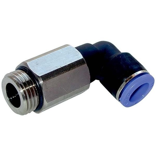 [8053812] ⬡ L formos greito įstatymo jungtis su išoriniu sriegiu M. Išor. sriegis 3/8" x 12 mm (8053812, OMG GHIOTTO)