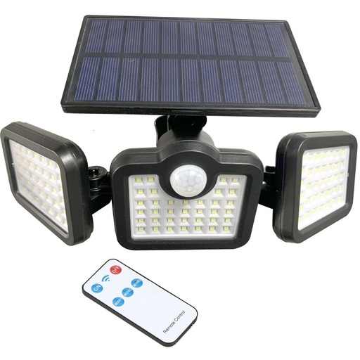 [KJD2656] ⬡ Saulės energijos sieninis šviestuvas su judesio / dienos šviesos jutikliu 21,6 W 6500K LED (KJD2656)