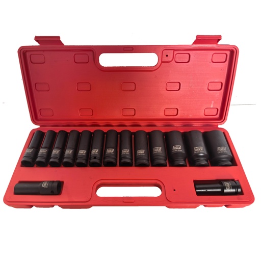 [MHR1268015] ⬡ 1/2" Dr. Deep impact socket set 15pcs (10-32mm) 12pt (MHR1268015)