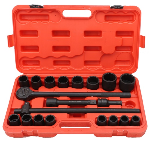 [MHR1965621] ⬡ Smūginių galvučių rinkinys 3/4" 21 vnt. (21-50 mm) 12-briaunės (MHR1965621)