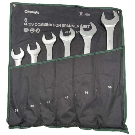 [CL40350616] ⬡ Combination wrench set 6pcs (34-50mm) (CL40350616, CHANGLU TOOLS)