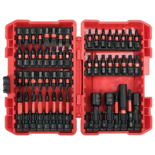 [YT04617] ⬡ Dr. 1/4" Impact screwdriver bit set 54pcs (FLAT, PZ, PH, TORX) (YT04617, YATO)