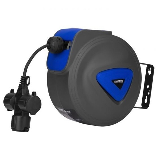 [KD4047] ⬡ Kabelio ritė su automatiniu suvyniojimu 20 m 3Gx1,5 mm 250V (KD4047)