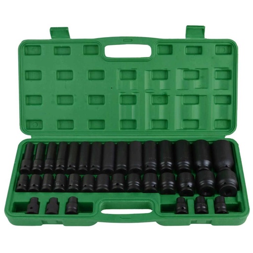 [CL105435] ⬡ 1/2" Dr. Impact socket set 35pcs (8-32mm) (CL105435, CHANGLU TOOLS)