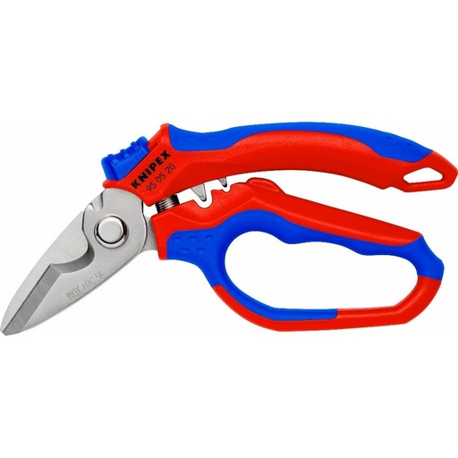 [950520SB] ⬡ Angled electricians scissors KNIPEX (950520SB, KNIPEX)