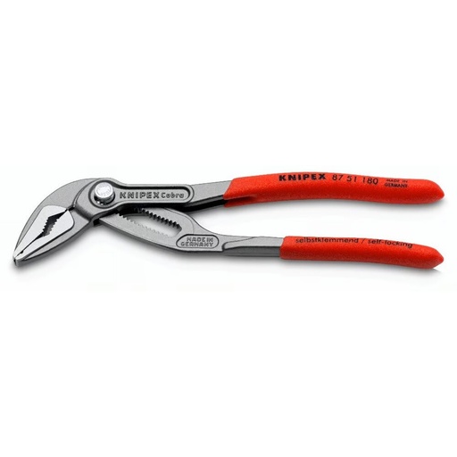 [8751180] ⬡ Vandens siurblio replės ilgais nasrais KNIPEX SLIM Cobra su fiksavimu 180 mm (8751180, KNIPEX)