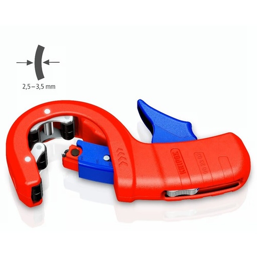 [902302BK] ⬡ Vamzdžių pjaustyklė storasienėms plastikinėms vamzdžiams 32-50 mm KNIPEX DPT50 (902302BK, KNIPEX)