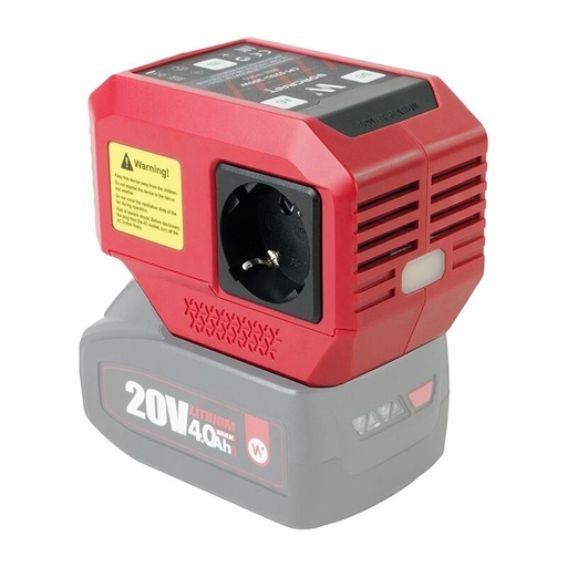 [CPIS20Li] ⬡ Akumuliatoriaus inverteris WORCRAFT 220V+USB 20V LI-ION (CPIS20Li, WORCRAFT)
