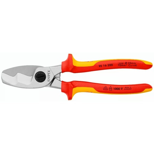 [9516200] ⬡ Cable shears insulated VDE 200mm KNIPEX (9516200, KNIPEX)