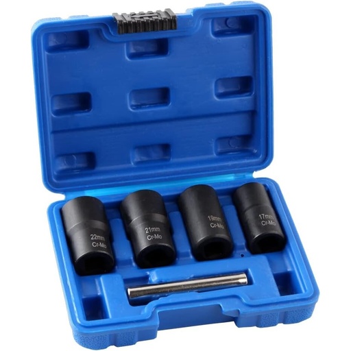 [KRKB132414] ⬡ Twist locking wheel nut removal set 5pcs (KRKB132414)