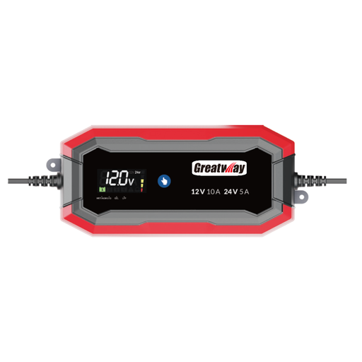 [HFGK10DVD] ⬡ Battery charger LCD 12/24V 10A 240Ah (HFGK10DVD)