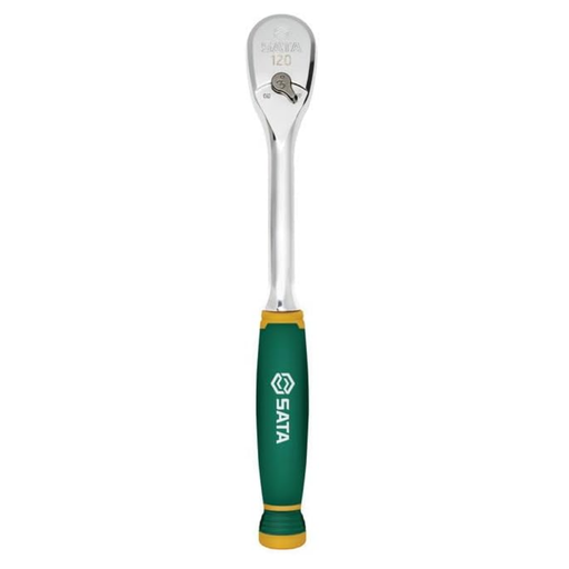 [ST11974G] ⬡ 1/4" Dr. Quick-release ratchet (oval head, ergon. handle), 60 teeth 120P (ST11974G, SATA)