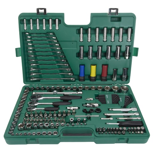 [ST109543] ⬡ 1/4" + 3/8" + 1/2" mechaniko meistro rinkinys (HEX) 190 vnt. (ST109543, SATA)