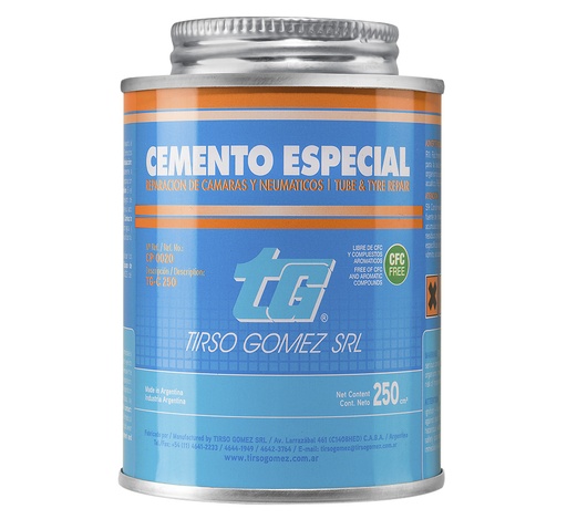 [02-01-95] ᴿᴰ Tyre glue TIRSO GOMEZ Cemento Especial TG, 250 ml, with brush (02-01-95, TIRSO GOMEZ)