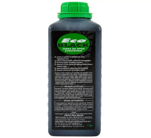 [08-00-79] ᴿᴰ Melna riepu krāsa ECO BLACK, koncentrāts 1 l (08-00-79, REDATS)