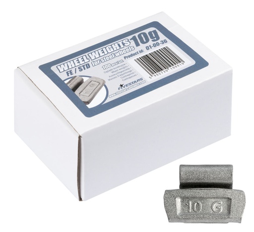 [01-00-36] ᴿᴰ Clip-on FE weights FIVE STARS 10 g, for steel rims (01-00-36, FIVE STARS)