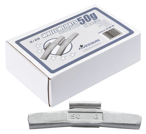 [01-00-44] ᴿᴰ Clip-on FE weights FIVE STARS 50 g, for steel rims (01-00-44, FIVE STARS)