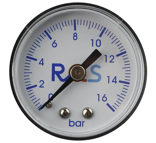 [05-00-35] ᴿᴰ Manometras slėgio reguliatoriui 0–16 bar RQS, 1/8″ (05-00-35, REDATS)
