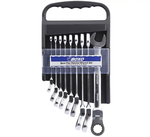 [07-00-30] ᴿᴰ Ring spanners BOXO, 8–19 mm, 9 pcs (07-00-30, BOXO)