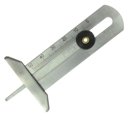 [04-01-38] ᴿᴰ Metal tread depth gauge 50 mm with case (04-01-38, REDATS)