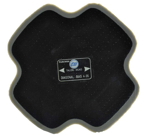 [02-02-76] ᴿᴰ Bias tyre patch TIRSO GOMEZ 4-06, 152 mm, 1 pc (02-02-76, TIRSO GOMEZ)