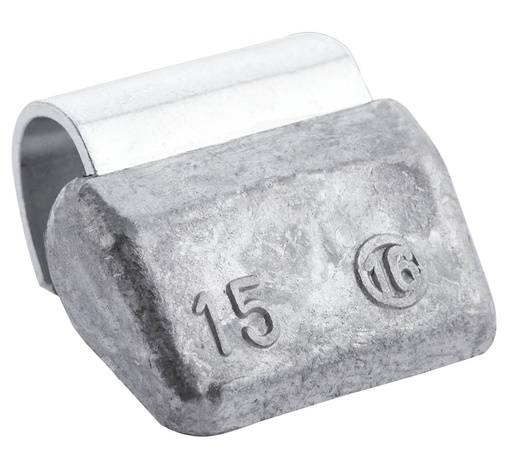 [01-01-87] ᴿᴰ Lead clip-on weights FIVESTARS for ALU rims, 15 g, 100 pcs (01-01-87, FIVESTARS)
