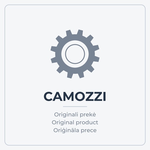 [26-01-56] ᴿᴰ Metalinė kampinė įkišama jungtis 8 mm žarnai, 1/4″, CAMOZZI (26-01-56, CAMOZZI)
