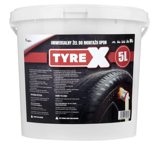 [08-01-10] ᴿᴰ Riepu montāžas pastas gēls TYREX, 5 kg (08-01-10, TYREX)