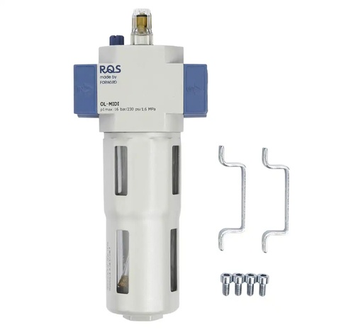 [05-01-37] ᴿᴰ Air lubricator RQS MIDI 3/4" with mounting brackets (05-01-37, REDATS)